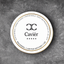 White and gold-lidded caviar tin with black logo and text for premium gourmet caviar product cavier