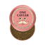 One Caviar pink metallic tin with cartoon face, mustache, eyes, amur sturgeons buttery richness