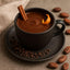Hot chocolate with cinnamon and orange peel featuring Taza 85% Super Dark Chocolate Discos with organic cacao beans