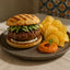 Gourmet potato chips with Torres Iberico Ham flavor, served with chips and dip