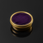 A luxurious gold-lidded tin of deep purple velvet caviar labeled malossol kaluga hybrid reserve velvet caviar